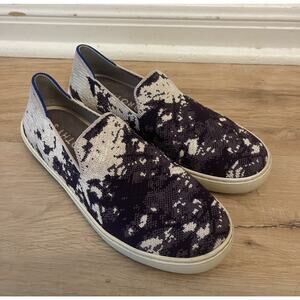 Rothy's Shibori Tie-Dye Slip-On Sneakers Women's SZ 9 Purple Knit Casual Shoes